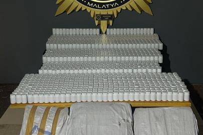 Malatya’da uyuşturucu operasyonu: 75 bin 376 adet sentetik ecza ele geçirildi