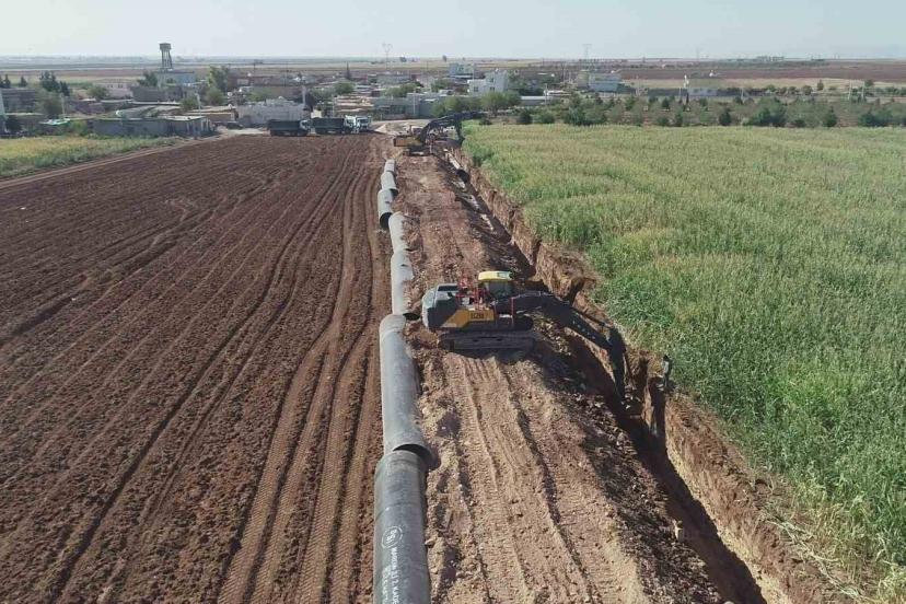 Mardin’de 2. kademe içme suyu isale hattında çalışmalar devam ediyor
