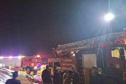 Mardin’de mısır kurutma tesisinde çıkan yangın söndürüldü