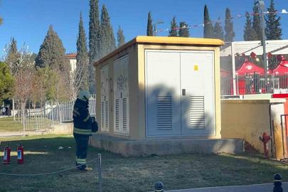 Menteşe’de elektrik trafosunda yangın paniği