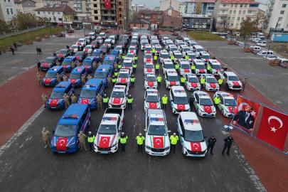Muş’un güvenlik filosu güçlendi: 78 yeni araç hizmete girdi
