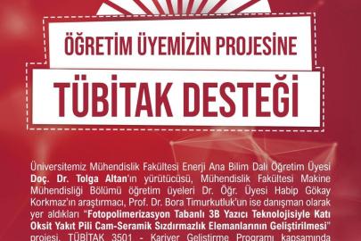 Niğde Ömer Halisdemir Üniversitesi’ne bir TÜBİTAK desteği daha