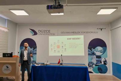 Öğrencilere ERP’yi anlattı
