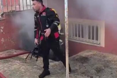 Okulun bodrum katında korkutan yangın