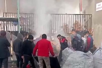 Osmaniye’de geri dönüşüm tesisinde yangın korkuttu