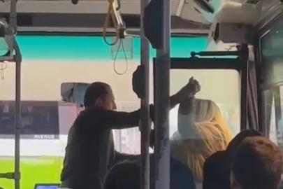 Otobüste kavga: Şoför ve kadın yolcu birbirlerine saldırdı