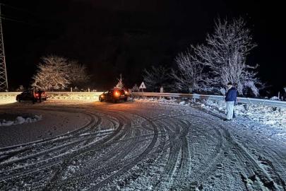 Oylat Kaplıcaları yolu kar nedeniyle kapandı