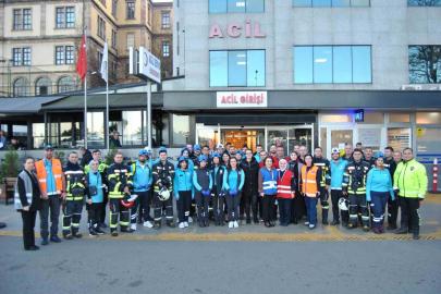 Özel İmperial Hastanesi’ndeki yangın tatbikatı gerçeğini aratmadı