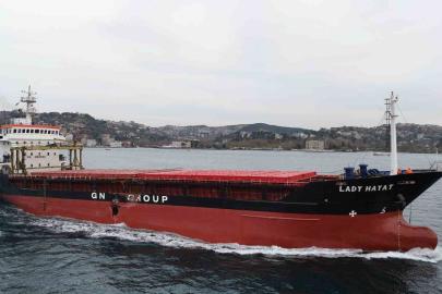 Romanya’da kazaya karışan Türk gemisi İstanbul Boğazı’ndan geçti