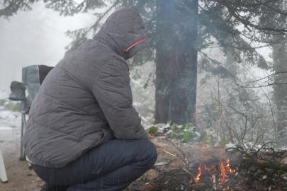 Samanlı Dağları’nın zirvesi beyaza büründü