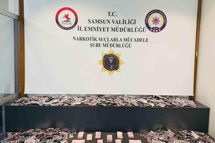 Samsun’da 10 bin adet uyuşturucu hap ele geçirildi