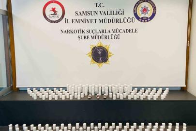 Samsun’da uyuşturucu operasyonu: 14 bin 100 sentetik ecza ele geçirildi