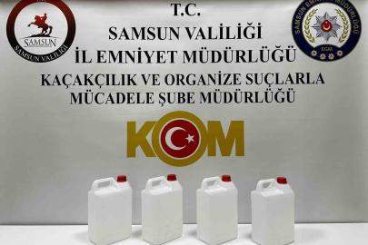 Samsun’da yılbaşı öncesi kaçak alkol operasyonu