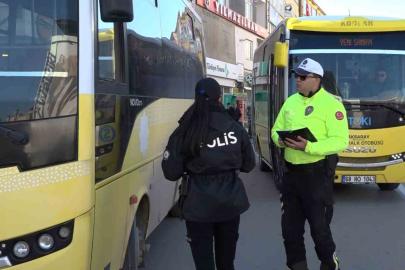 Şehir içi ulaşım minibüsleri aralıksız denetleniyor