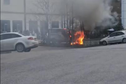 Şile’de seyir halindeki araç alev aldı