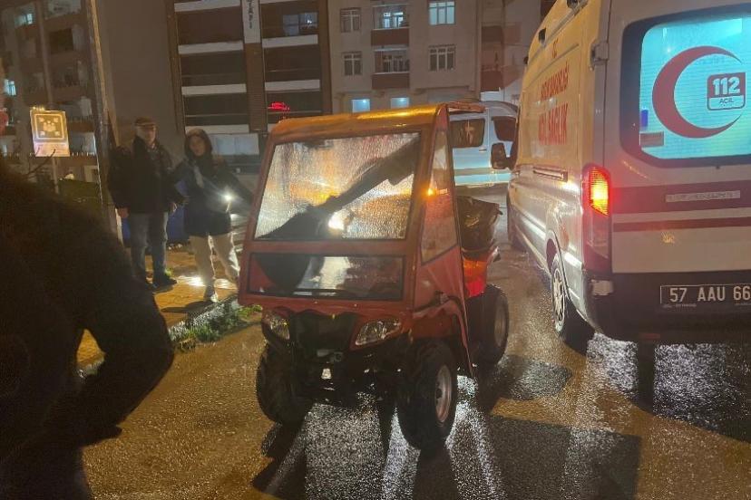 Sinop’ta ATV yayaya çarptı: 1 yaralı