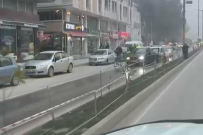 Sinop’ta yola dökülen kaygan madde zincirleme kazaya neden oldu