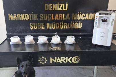Solunum cihazının içerisinden 5 kilogram uyuşturucu madde çıktı