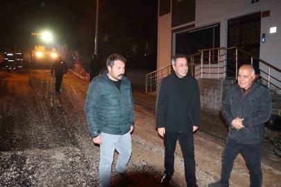 Sungurlu’da sıcak asfalt mesaisi gece-gündüz devam ediyor