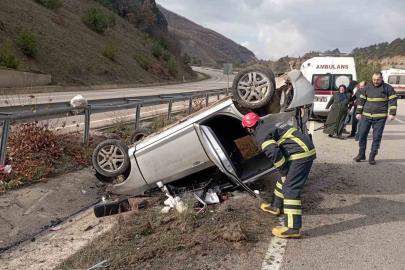 Tokat’ta kontrolden çıkan otomobil ters döndü: 5 yaralı