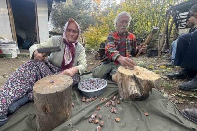 Topladıkları kozalakları kızgın ateşte saatlerce kaynatarak şifa deposuna dönüştürüyorlar