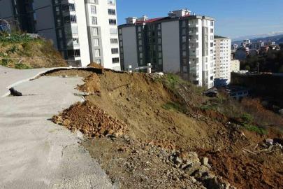 Trabzon’da kaçak hafriyat sahasında heyelan alarmı