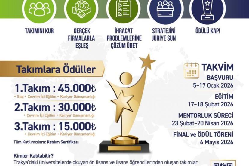 Trakya İhracatında genç stratejiler yarışması düzenlenecek