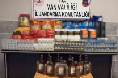 Van’da kaçak sigara, alkol ve gıda ürünü ele geçirildi