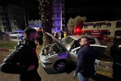 Yağışın neden olduğu kaza ucuz atlatıldı