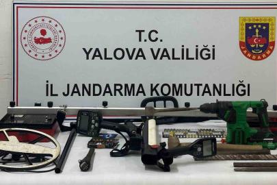 Yalova’da 5 defineci suçüstü yakalandı