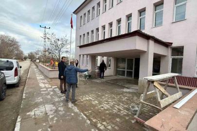 Yapımı devam eden Aydıntepe İlçe Halk Kütüphanesi’nde sona gelindi