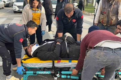 Yayaya çarpmamak için motosikleti devirdi: 1 yaralı