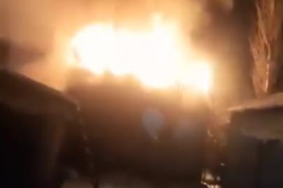 Yüksekova’da korku dolu anlar: Kalorifer kazan dairesi cayır cayır yandı