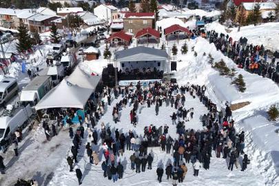 2 bin rakımlı yaylada renkli kış festivali