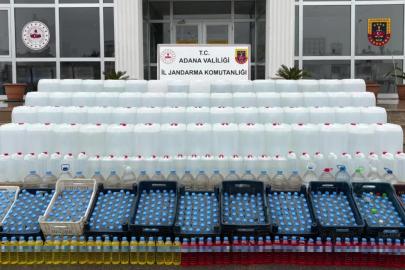 Adana’da 2 bin 495 litre sahte alkol ele geçirildi