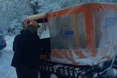 AFAD, kemoterapi hastasını kar engelini aşarak hastaneye ulaştırdı