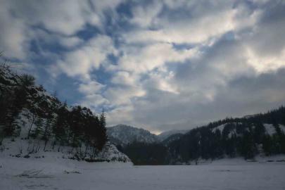 Afyonkarahisar’da kış manzarası havadan görüntülendi