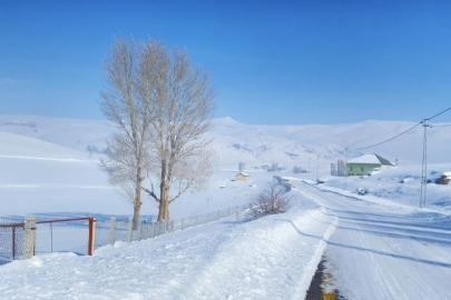Ağrı’da kar manzarası görsel şölen oluşturdu