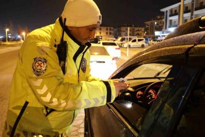 Aksaray’da trafik ekiplerinden alkol denetimi