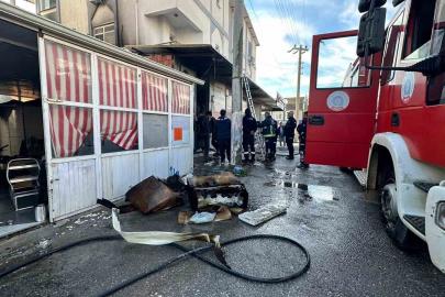 Aksu’da iş yeri yangını korkuttu