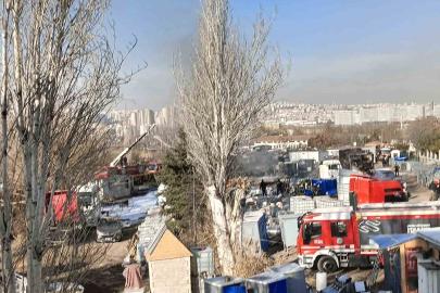 Ankara’da alkol yüklü tırlar alev aldı