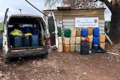 Antalya’da 2 bin 350 litre kaçak akaryakıt ele geçirildi