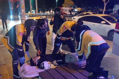 Antalya’da devrilen motosikletin sürücüsü yaralandı