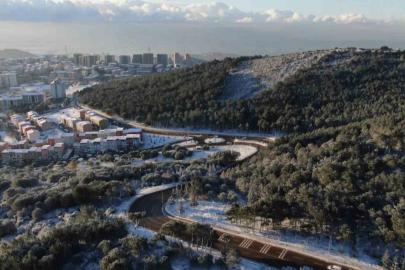 Aydos beyaza büründü, kartpostallık manzaralar ortaya çıktı