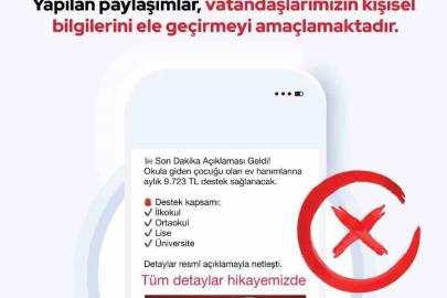 Bakanlıktan ‘sahte yardım’ paylaşımlarına karşı uyarı
