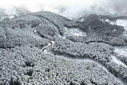 Beyaz örtüyle Uludağ’ın virajları görsel şölene dönüştü