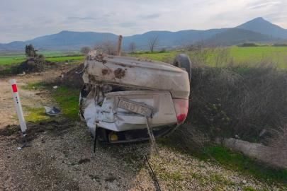 Bilecik’te kontrolden çıkan araç takla attı; sürücüsü yaralandı
