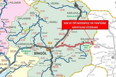 Bingöl-Muş karayolu tır trafiğine kapatıldı