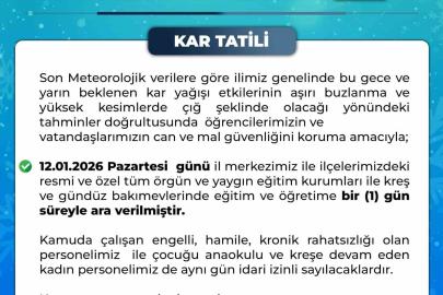 Bingöl’de eğitime 1 gün ara