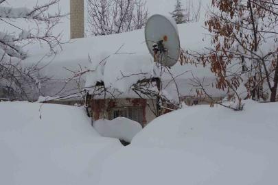Bitlis’te tek katlı evler kardan kayboldu, 314 köy yolu ise ulaşıma kapandı